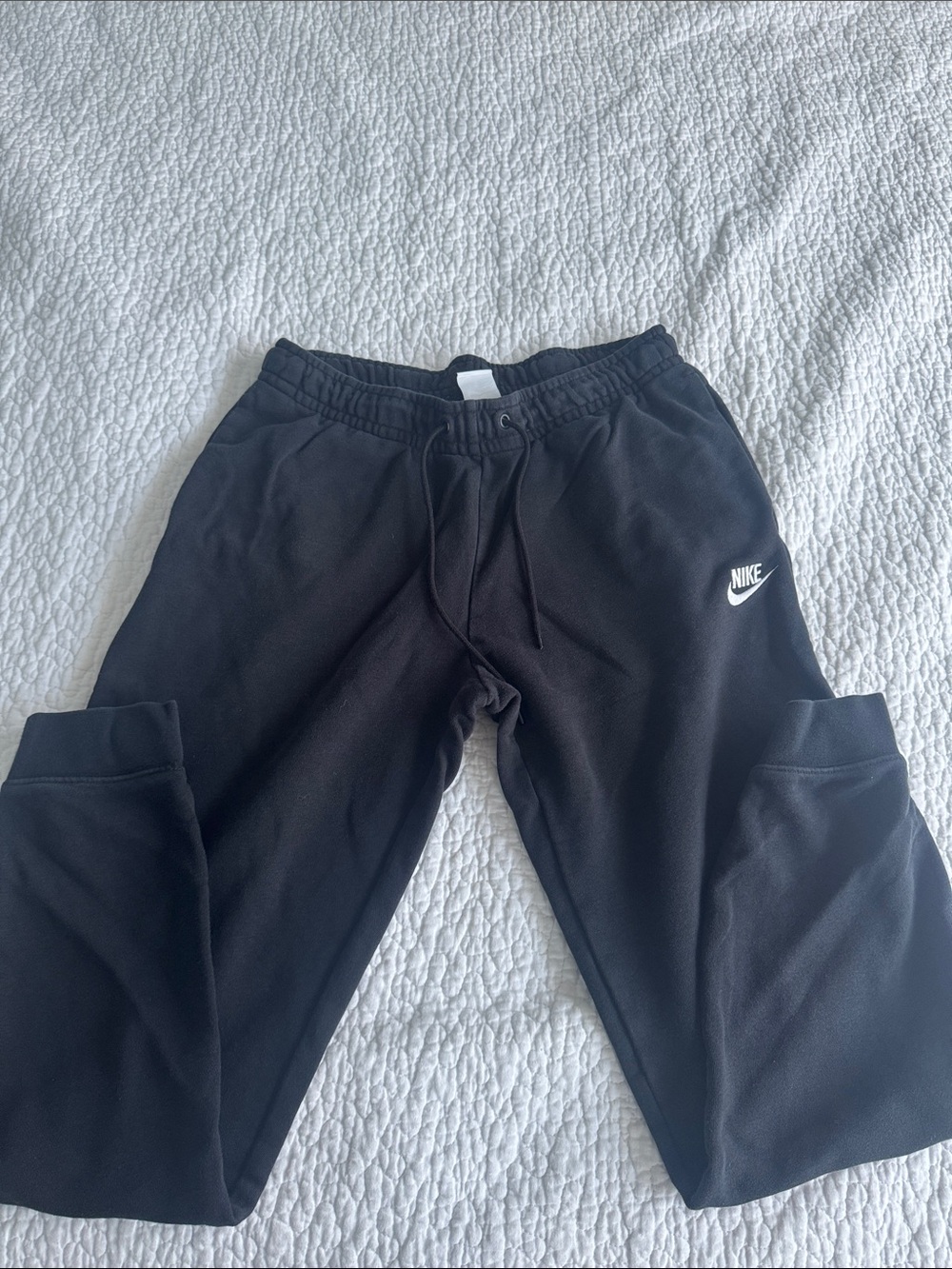 Nike Black Sweatpants with White Swoosh